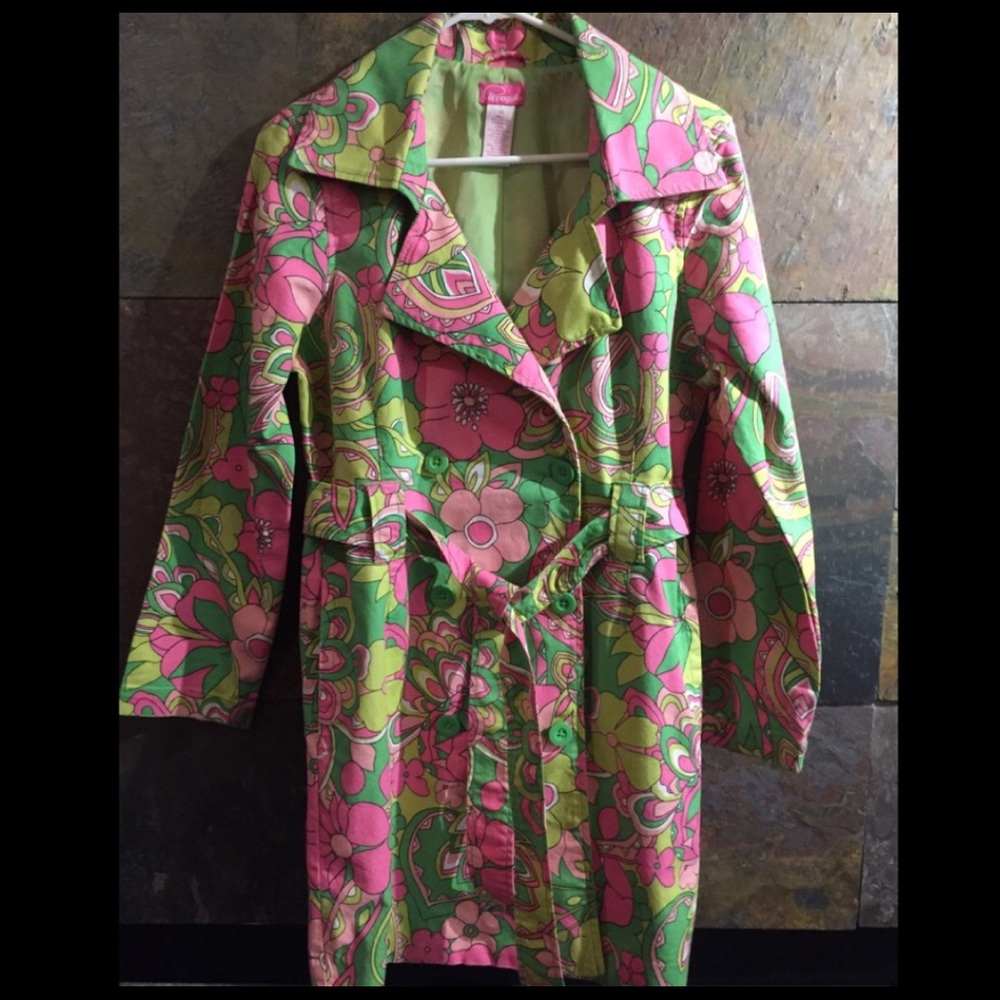 Papagallo vintage trench coat, 10, EUC, 70’s Boho